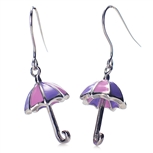Kolczyki Charms Q-3385 Fiolet-Różowy