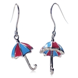 Kolczyki Charms Q-3385 Czerwony-Niebieski